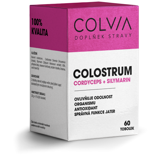 Colvia COLOSTRUM IgG 40 + CORDYCEPS + SILYMARIN 60 kapslí